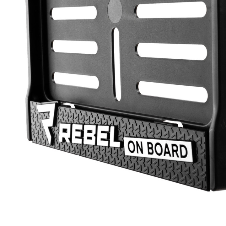 RAMKA NA REJESTRACJĘ MOTOCYKLA REBELHORN REBEL ON BOARD BLACK