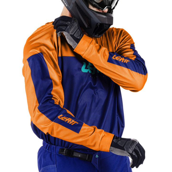 STRÓJ OFFROADOWY BLUZA I SPODNIE LEATT RIDE KIT MOTO 3.5 ORANGE