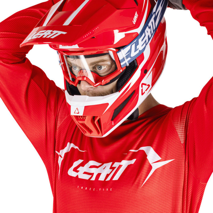 STRÓJ OFFROADOWY BLUZA I SPODNIE LEATT RIDE KIT MOTO 3.5 RED