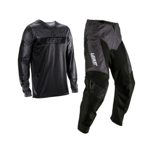 STRÓJ OFFROADOWY BLUZA I SPODNIE LEATT RIDE KIT MOTO 3.5 STEALTH BLACK GREY