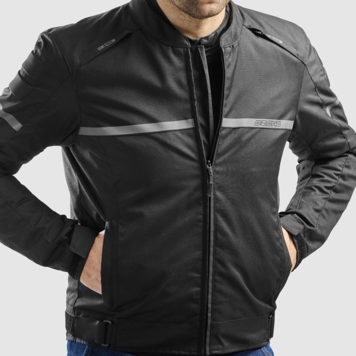 KURTKA MOTOCYKLOWA TEKSTYLNA OZONE RIDER BLACK