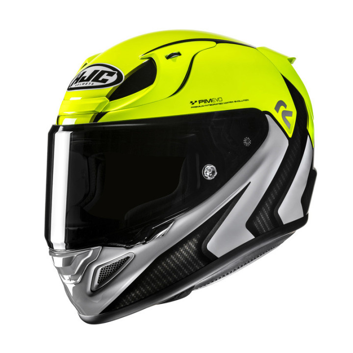 KASK MOTOCYKLOWY HJC RPHA12 KOS YELLOW GREY