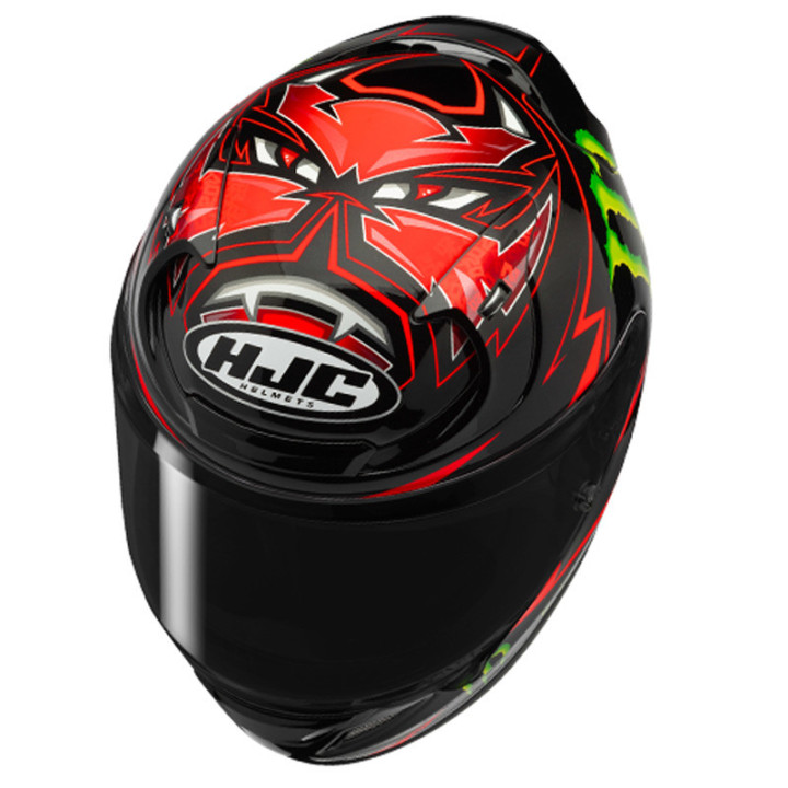 KASK MOTOCYKLOWY HJC RPHA12 QUARTARARO REPLICA BLACK RED
