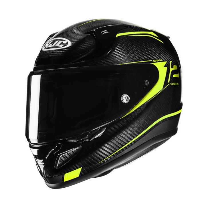 KASK MOTOCYKLOWY HJC RPHA12 CARBON KERES BLACK YELLOW