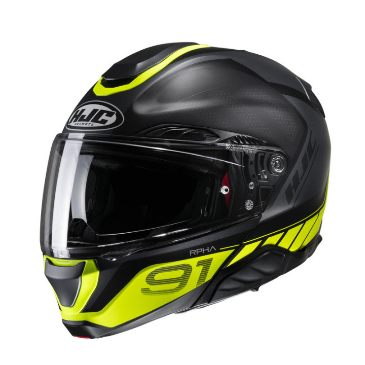 KASK MOTOCYKLOWY HJC RPHA91 RAFINO BLACK YELLOW