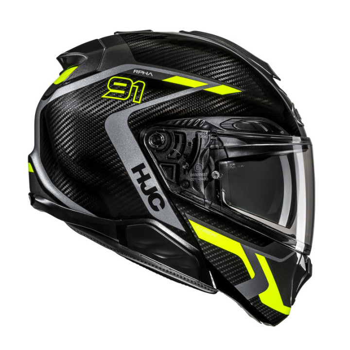 KASK MOTOCYKLOWY HJC RPHA91 CARBON LAGOS BLACK YELLOW