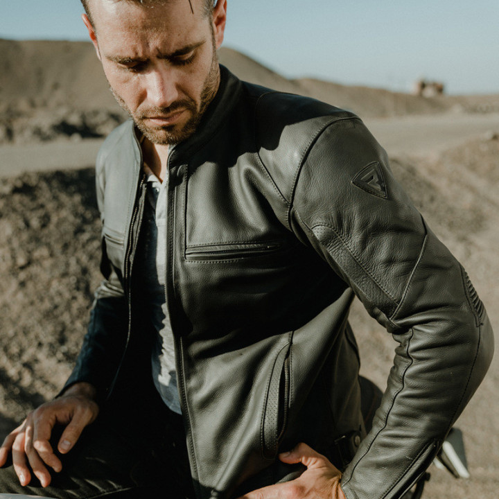 KURTKA MOTOCYKLOWA SKÓRZANA REBELHORN RUNNER 3 BLACK