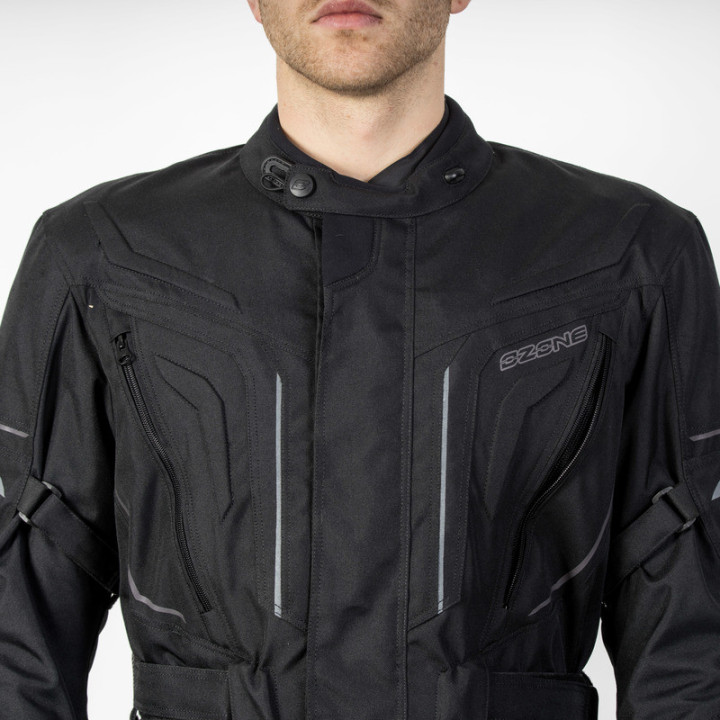 KURTKA MOTOCYKLOWA TEKSTYLNA OZONE SAHARA BLACK