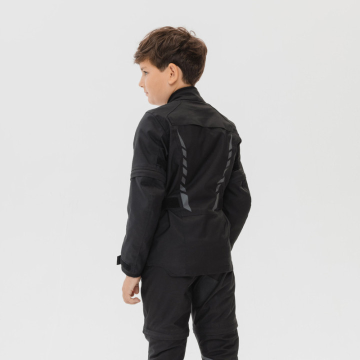 KURTKA MOTOCYKLOWA TEKSTYLNA JUNIOR OZONE SAHARA BLACK