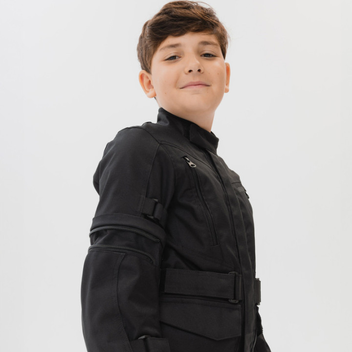 KURTKA MOTOCYKLOWA TEKSTYLNA JUNIOR OZONE SAHARA BLACK