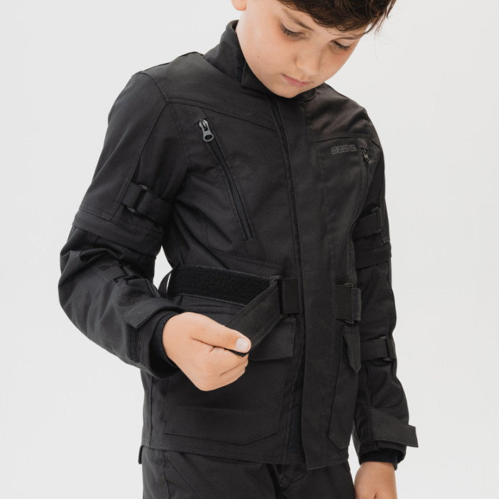 KURTKA MOTOCYKLOWA TEKSTYLNA JUNIOR OZONE SAHARA BLACK