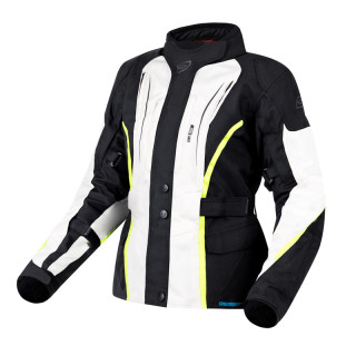 KURTKA MOTOCYKLOWA TEKSTYLNA DAMSKA OZONE SAHARA BLACK GREY FLUO YELLOW WXS