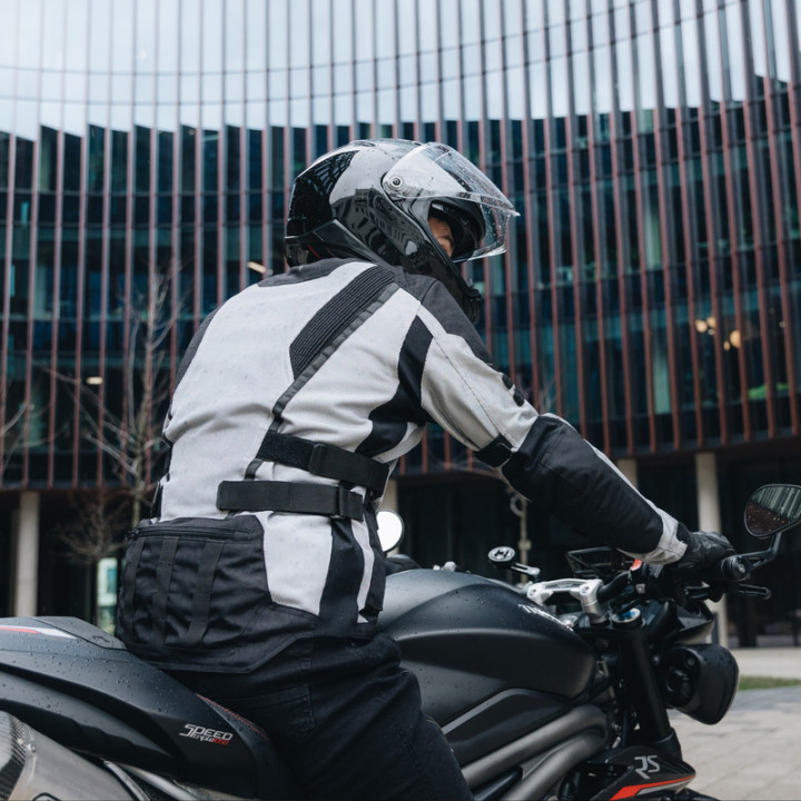 KURTKA MOTOCYKLOWA TEKSTYLNA REBELHORN SCANDAL 2 SILVER BLACK
