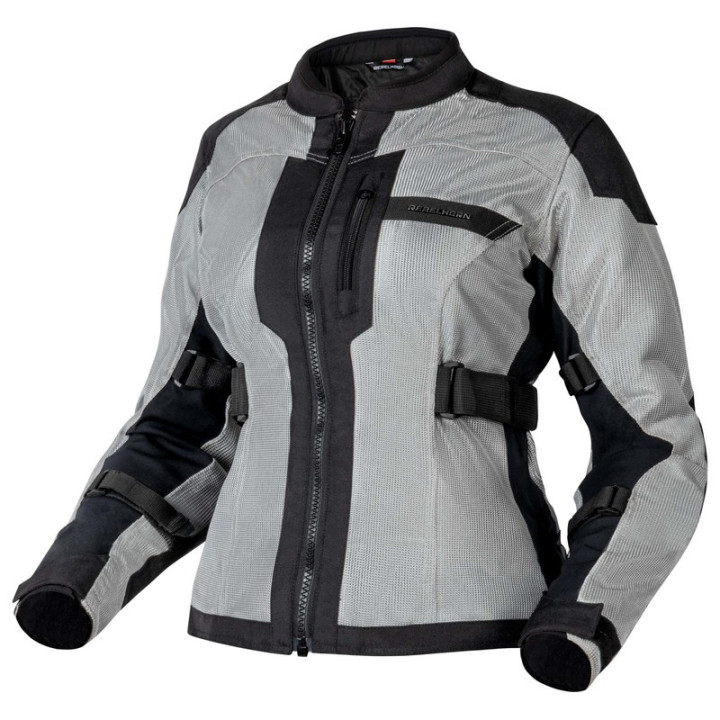 KURTKA MOTOCYKLOWA TEKSTYLNA DAMSKA REBELHORN SCANDAL 2 SILVER BLACK WXS