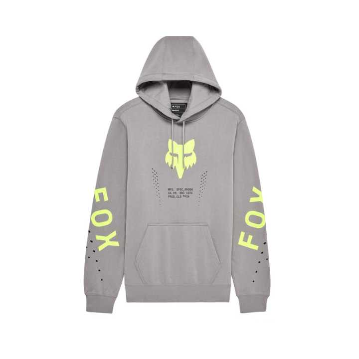 BLUZA Z KAPTUREM FOX SHIELD FLEECE PO STEEL GREY