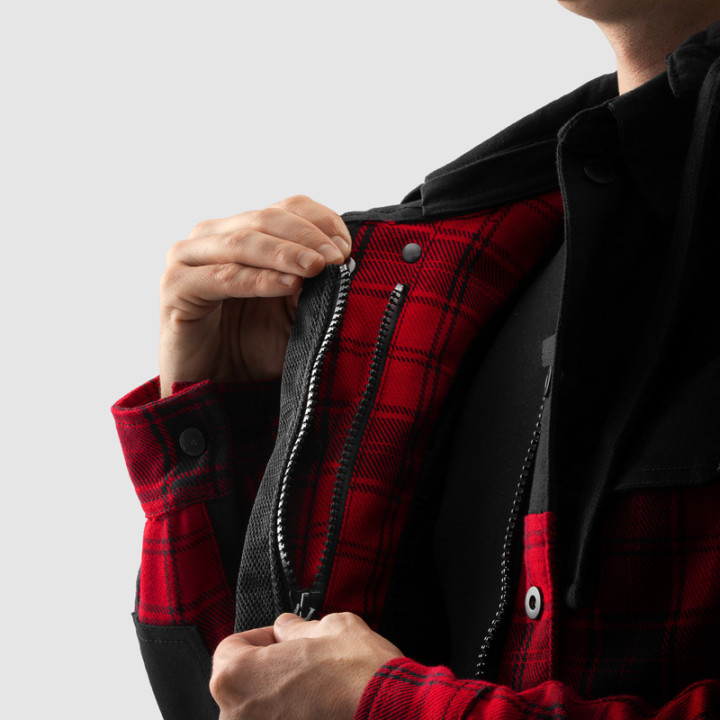 KOSZULA MOTOCYKLOWA REBELHORN SHIFTER BLACK RED