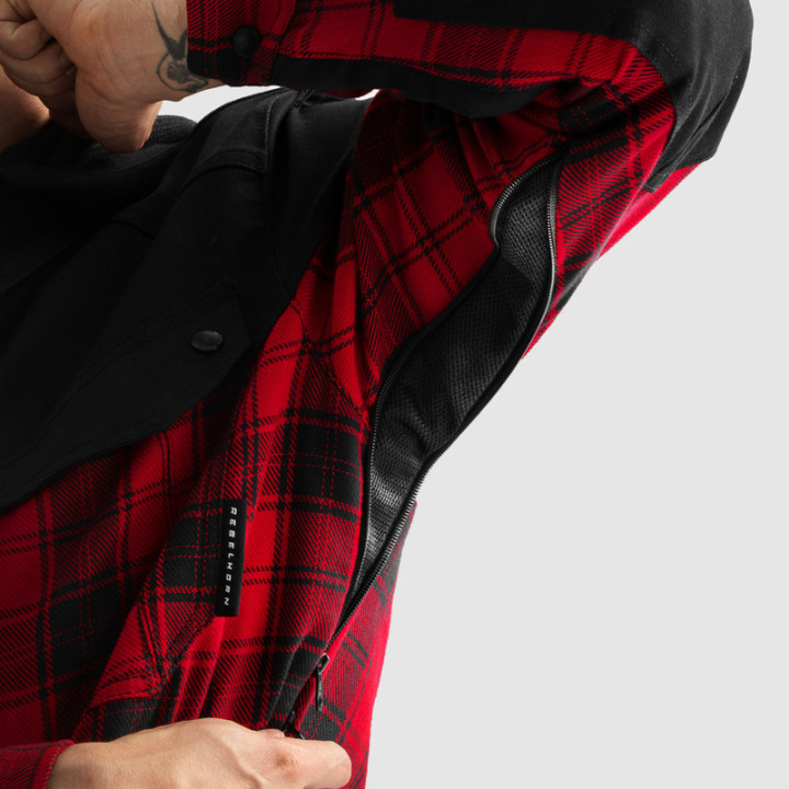 KOSZULA MOTOCYKLOWA REBELHORN SHIFTER BLACK RED