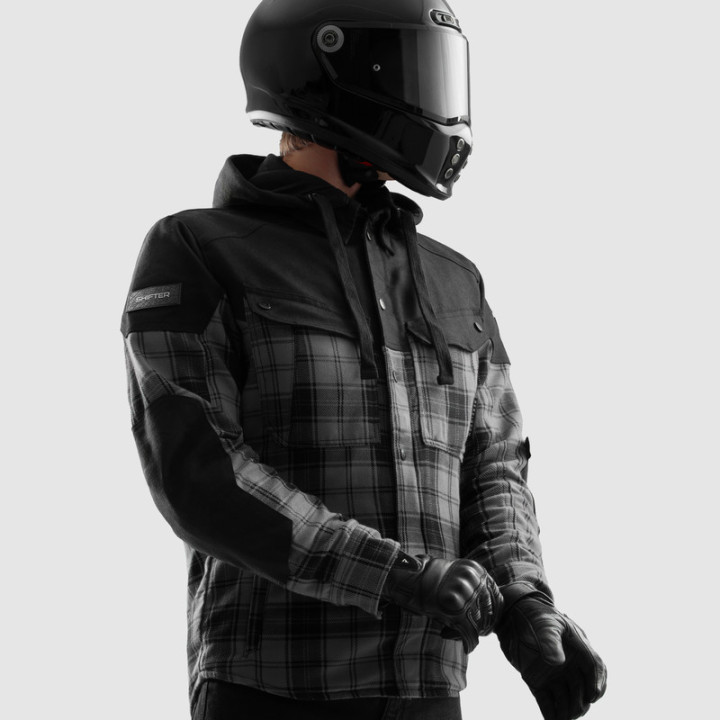 KOSZULA MOTOCYKLOWA REBELHORN SHIFTER BLACK GREY