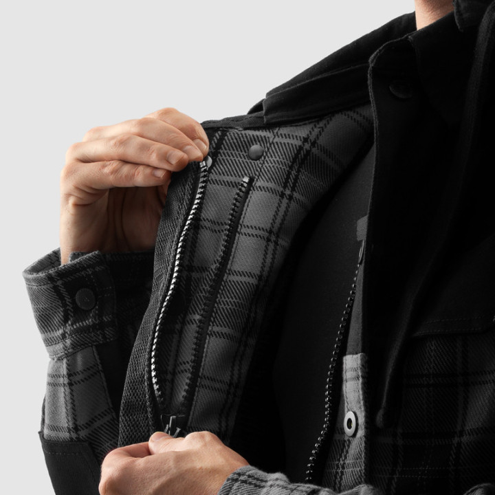 KOSZULA MOTOCYKLOWA REBELHORN SHIFTER BLACK GREY