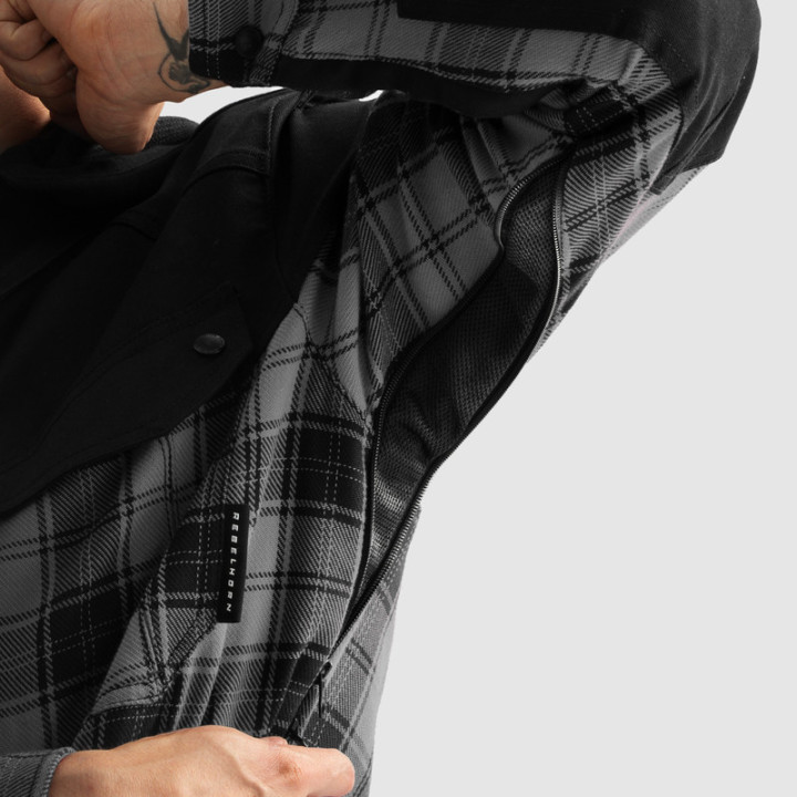 KOSZULA MOTOCYKLOWA REBELHORN SHIFTER BLACK GREY