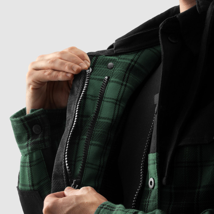 KOSZULA MOTOCYKLOWA REBELHORN SHIFTER BLACK GREEN