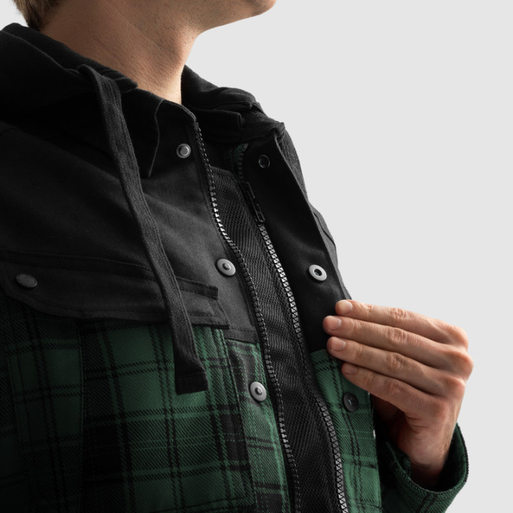 KOSZULA MOTOCYKLOWA REBELHORN SHIFTER BLACK GREEN