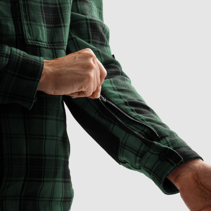 KOSZULA MOTOCYKLOWA REBELHORN SHIFTER BLACK GREEN