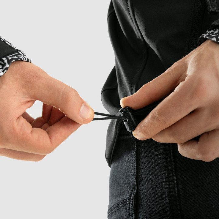 KURTKA MOTOCYKLOWA TEKSTYLNA REBELHORN SLASH NORIAKI BLACK WHITE SOFTSHELL