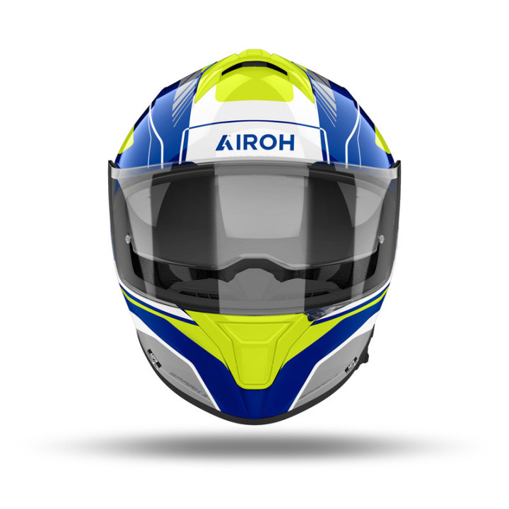 KASK MOTOCYKLOWY AIROH SPARK 2 CHRONO BLUE YELLOW GLOSS