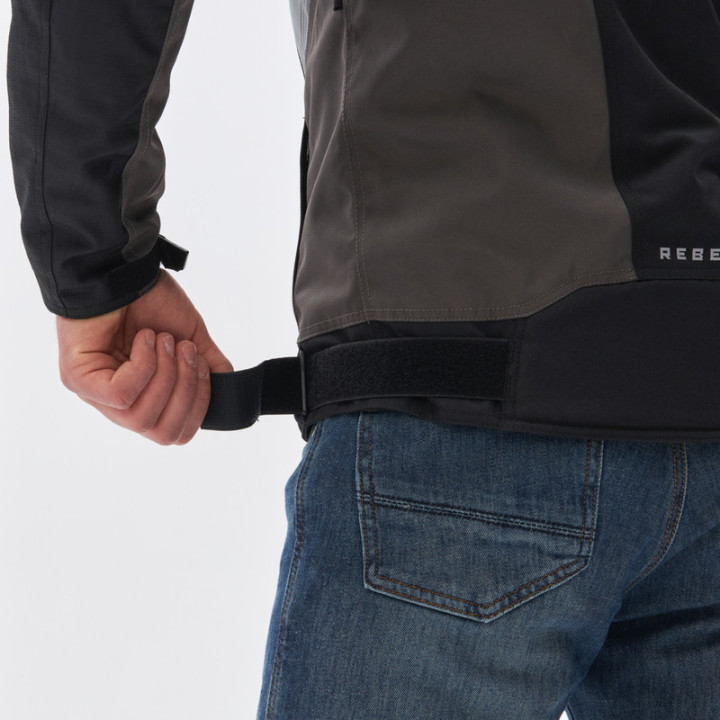 KURTKA MOTOCYKLOWA TEKSTYLNA REBELHORN SPARK BLACK GREY FLUO YELLOW