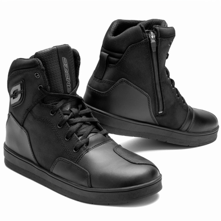 BUTY MOTOCYKLOWE OZONE SPIN BLACK BLACK SOLE