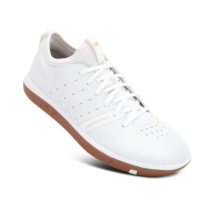 BUTY CRANKBROTHERS STAMP STREET LACE WHITE/GOLD - GUM OUTSOLE