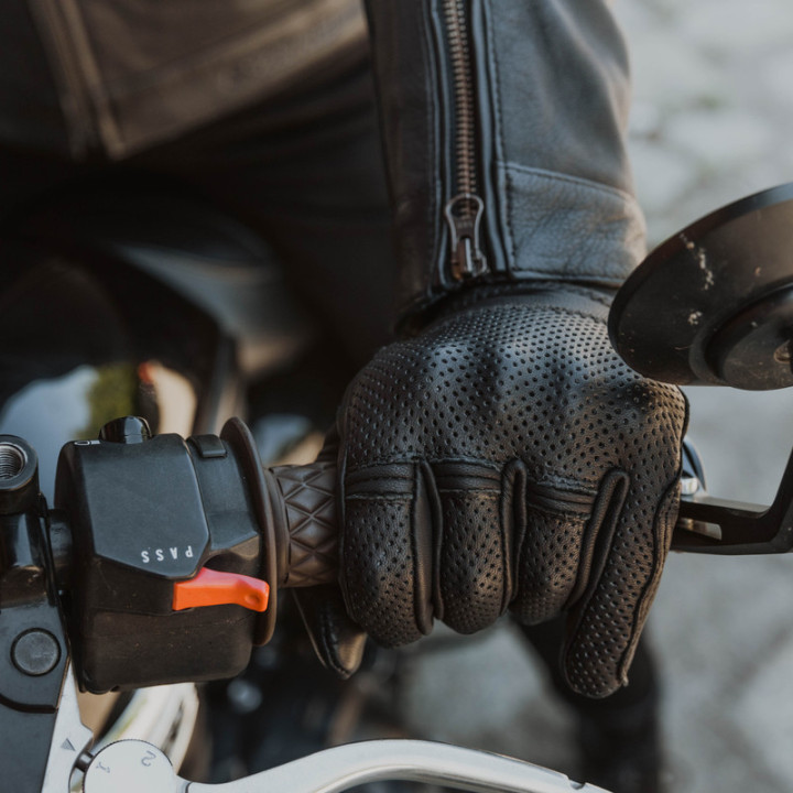 RĘKAWICE MOTOCYKLOWE OZONE STICK CUSTOM 2 BLACK