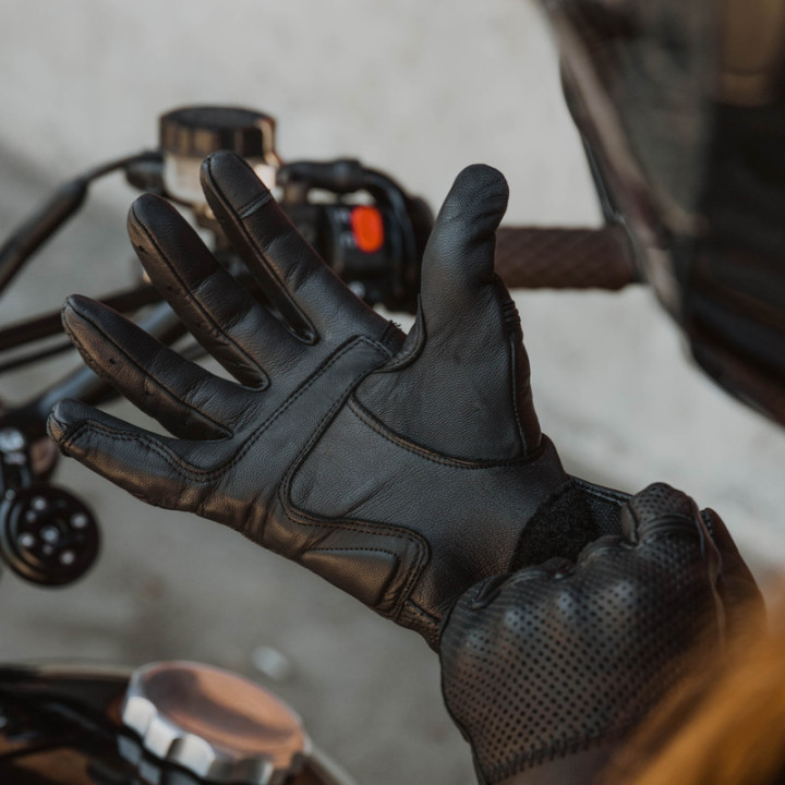 RĘKAWICE MOTOCYKLOWE OZONE STICK CUSTOM 2 BLACK