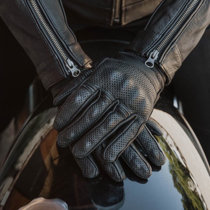 RĘKAWICE MOTOCYKLOWE OZONE STICK CUSTOM 2 BLACK