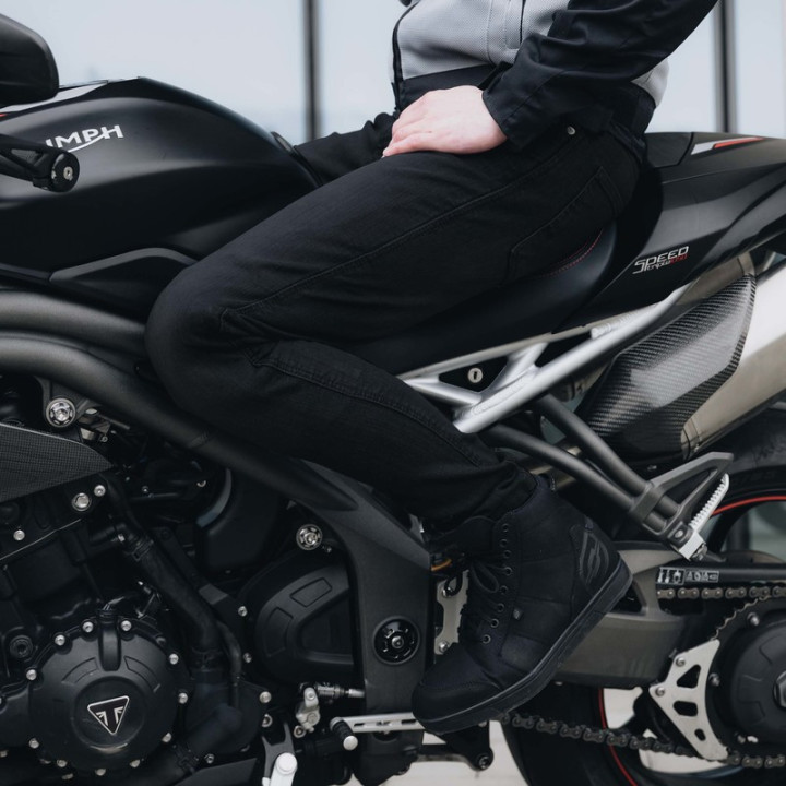 JEANSY MOTOCYKLOWE OZONE STRIKER SLIM FIT BLACK 28/32