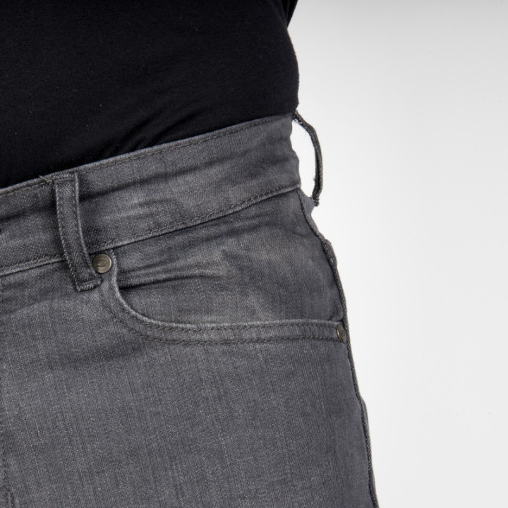 JEANSY MOTOCYKLOWE OZONE STRIKER SLIM FIT WASHED GREY