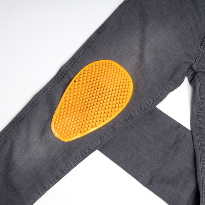 JEANSY MOTOCYKLOWE OZONE STRIKER SLIM FIT WASHED GREY