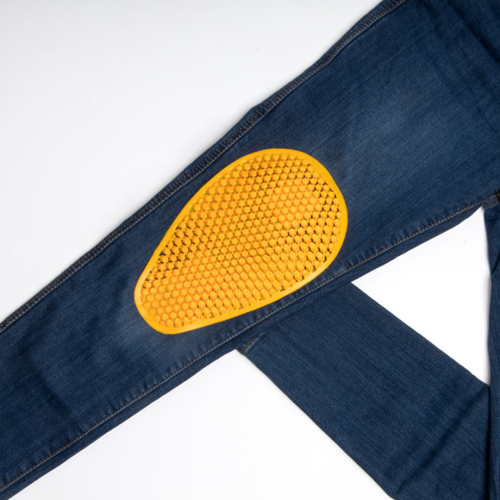 JEANSY MOTOCYKLOWE DAMSKIE OZONE STRIKER SLIM FIT WASHED BLUE