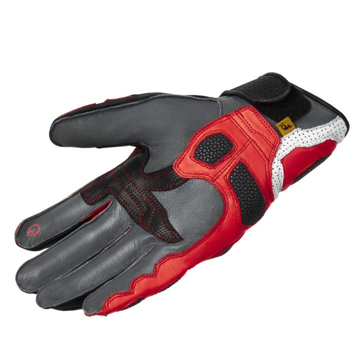RĘKAWICE MOTOCYKLOWE REBELHORN ST SHORT BLACK GREY FLUO RED 4XL