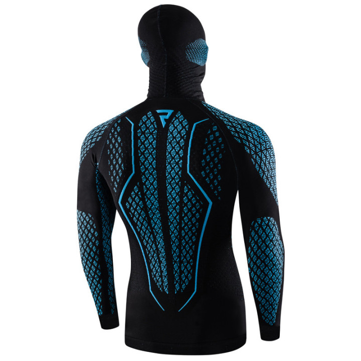 KOSZULKA TERMOAKTYWNA Z KOMINIARKĄ REBELHORN THERM 2 2W1 BLACK BLUE XS/S