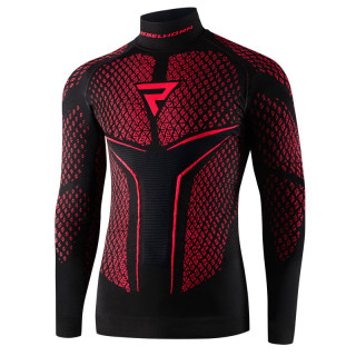 KOSZULKA TERMOAKTYWNA Z DŁUGIM RĘKAWEM REBELHORN THERM 2 BLACK RED XS/S
