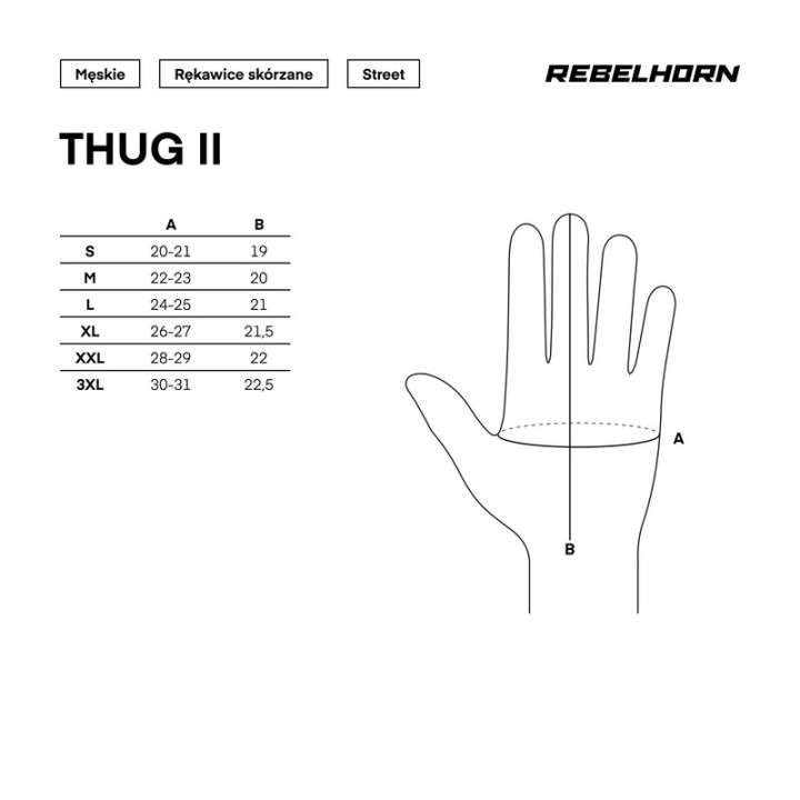 RĘKAWICE MOTOCYKLOWE REBELHORN THUG 2 BROWN