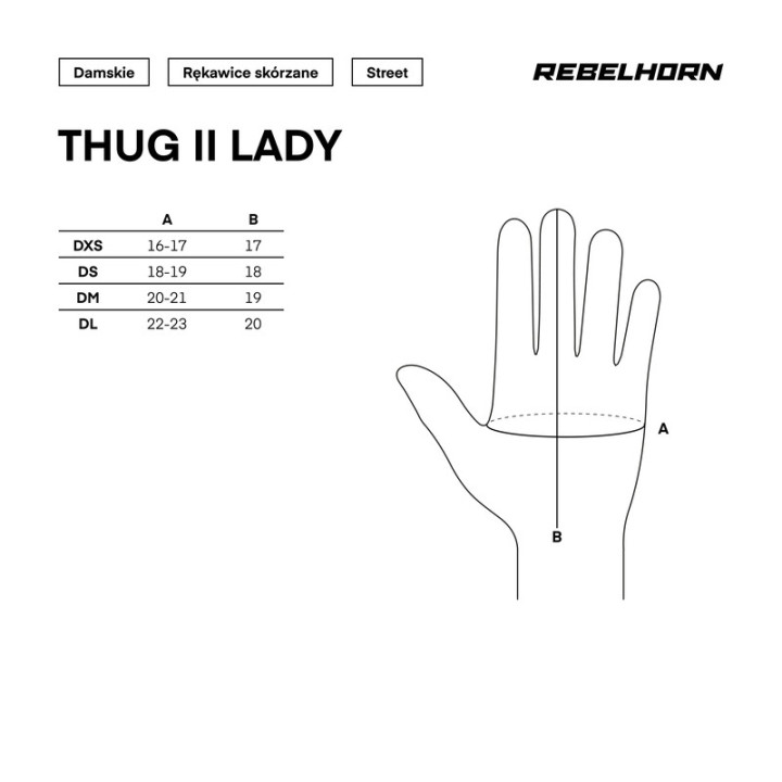 RĘKAWICE MOTOCYKLOWE DAMSKIE REBELHORN THUG 2 BROWN