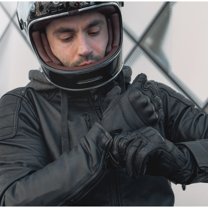 RĘKAWICE MOTOCYKLOWE REBELHORN THUG 2 PERFOROWANE BLACK