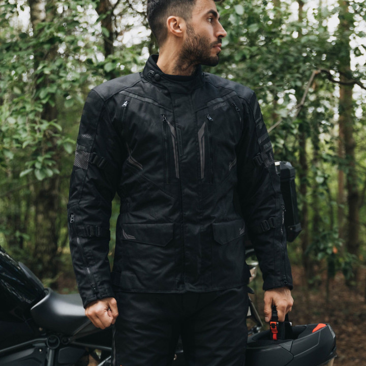 KURTKA MOTOCYKLOWA TEKSTYLNA OZONE TOUR 3 BLACK