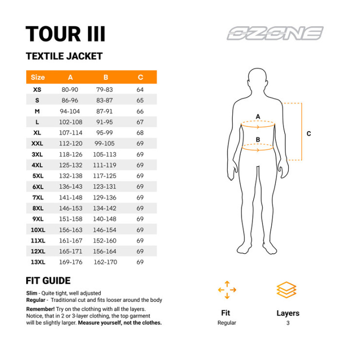 KURTKA MOTOCYKLOWA TEKSTYLNA OZONE TOUR 3 BLACK FLUO YELLOW