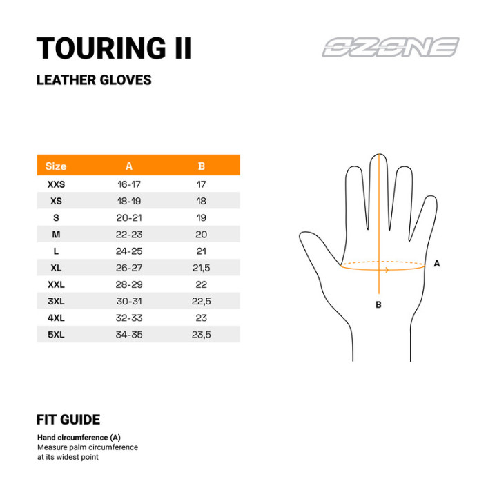 RĘKAWICE MOTOCYKLOWE OZONE TOURING 2 BLACK