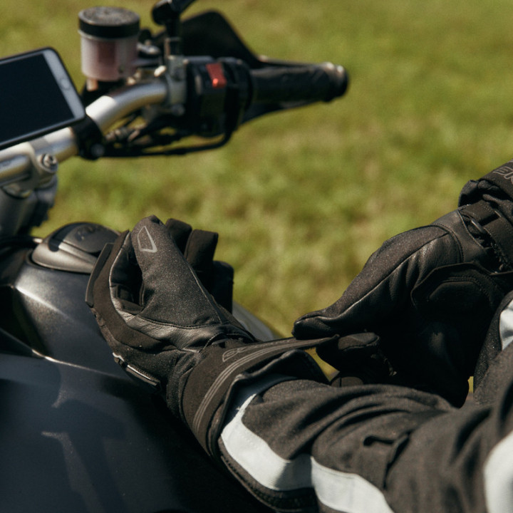 RĘKAWICE MOTOCYKLOWE OZONE TOURING WP BLACK