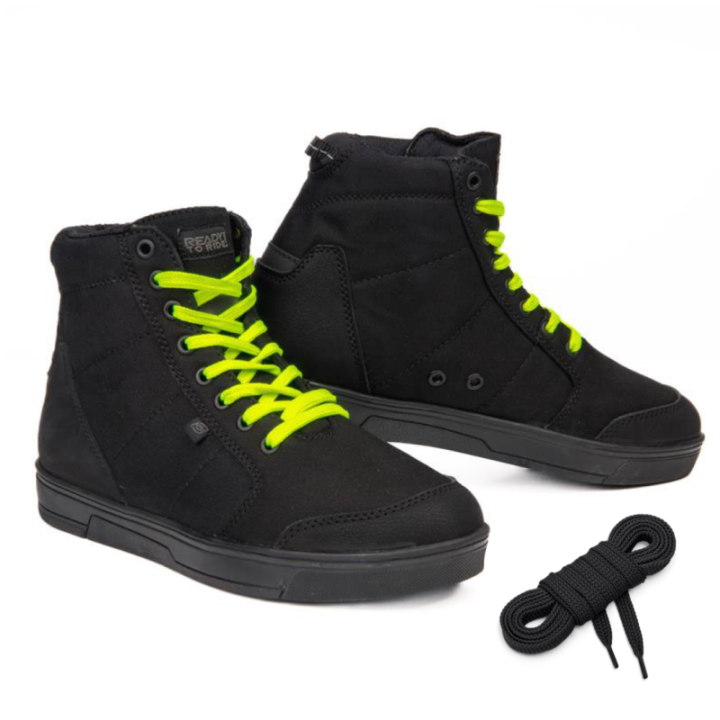 BUTY MOTOCYKLOWE OZONE TOWN BLACK FLUO YELLOW